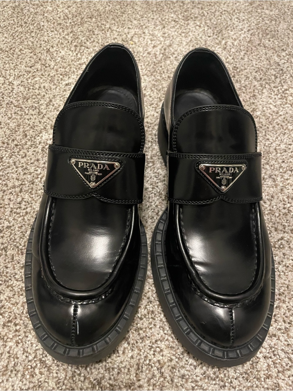 Prada Women’s Black Leather Loafers